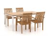 + 10 % Kassenrabatt | Sunyard Jakarta/Linosa 180 cm Gartenmöbel-Set 5-teilig stapelbar