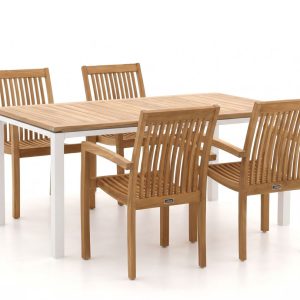 Sunyard Jakarta/Linosa 180cm dining tuinset 5-delig stapelbaar