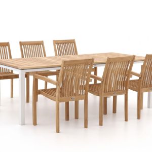 Sunyard Jakarta/Linosa 240cm dining tuinset 7-delig stapelbaar