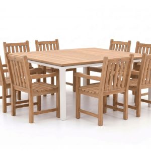 Sunyard Wales/Linosa 160x160cm dining tuinset 9-delig