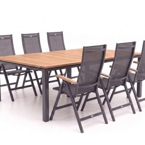 + 10 % Kassenrabatt | Hartman Troy/Linosa 240 cm Gartenmöbel-Set 7-teilig verstellbar