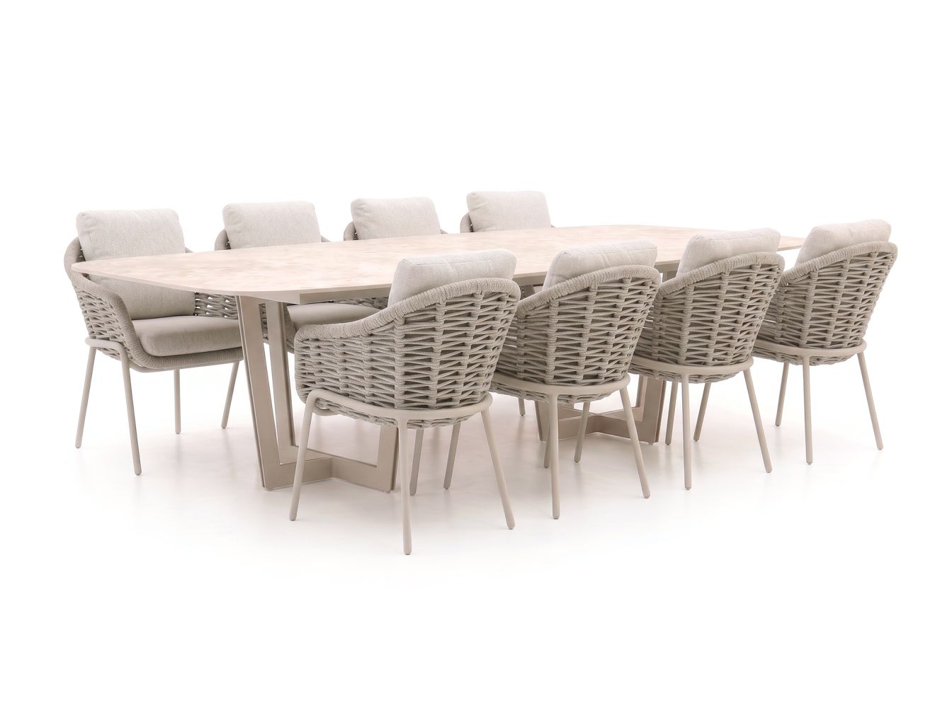 + 10 % Kassenrabatt | SUNS Casto/Palermo 280 cm Gartenmöbel-Set 9-teilig