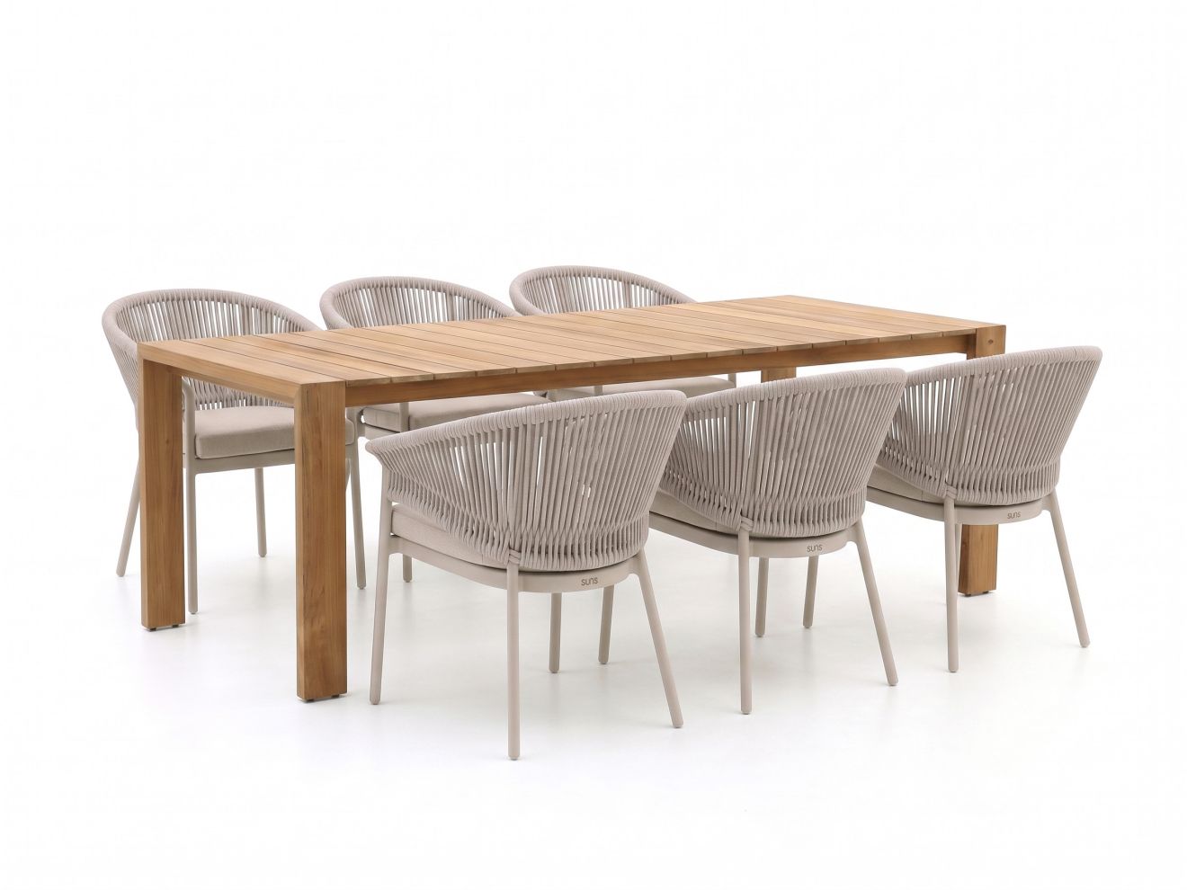 + 10 % Kassenrabatt | SUNS Santorini/Erice 240 cm Gartenmöbel-Set 7-teilig