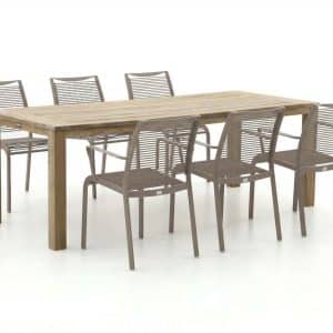 + 10 % Kassenrabatt | Apple Bee Hawaii/ROUGH-S 220 cm Gartenmöbel-Set 7-teilig stapelbar
