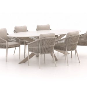 + 15 % Kassenrabatt | Bellagio Mineo/Furato Ellips 240 cm Gartenmöbel-Set 7-teilig
