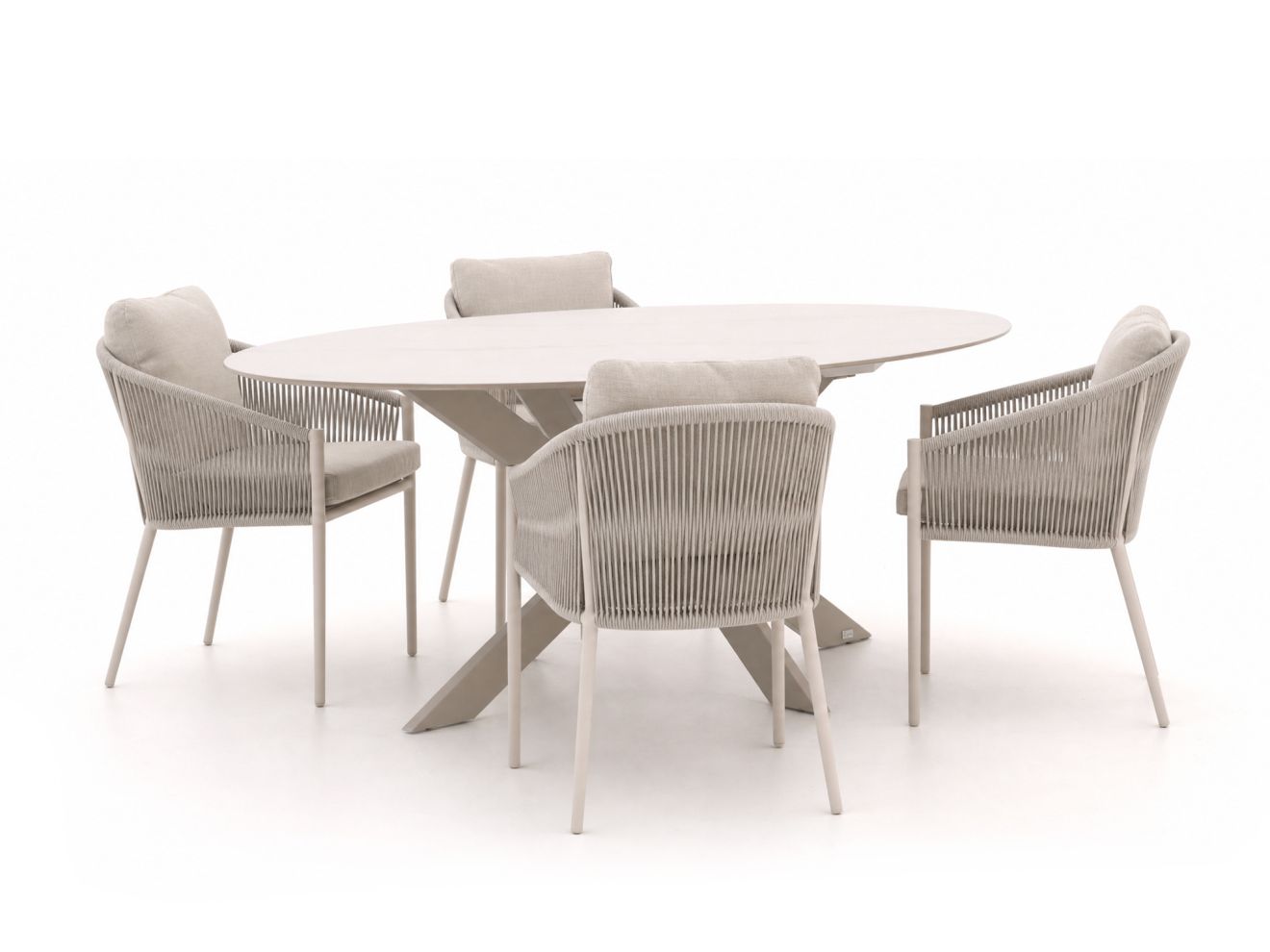 + 15 % Kassenrabatt | Bellagio Mineo/Furato Ellips 200 cm Gartenmöbel-Set 5-teilig