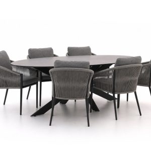 + 15 % Kassenrabatt | Bellagio Mineo/Furato Ellips 240 cm Gartenmöbel-Set 7-teilig