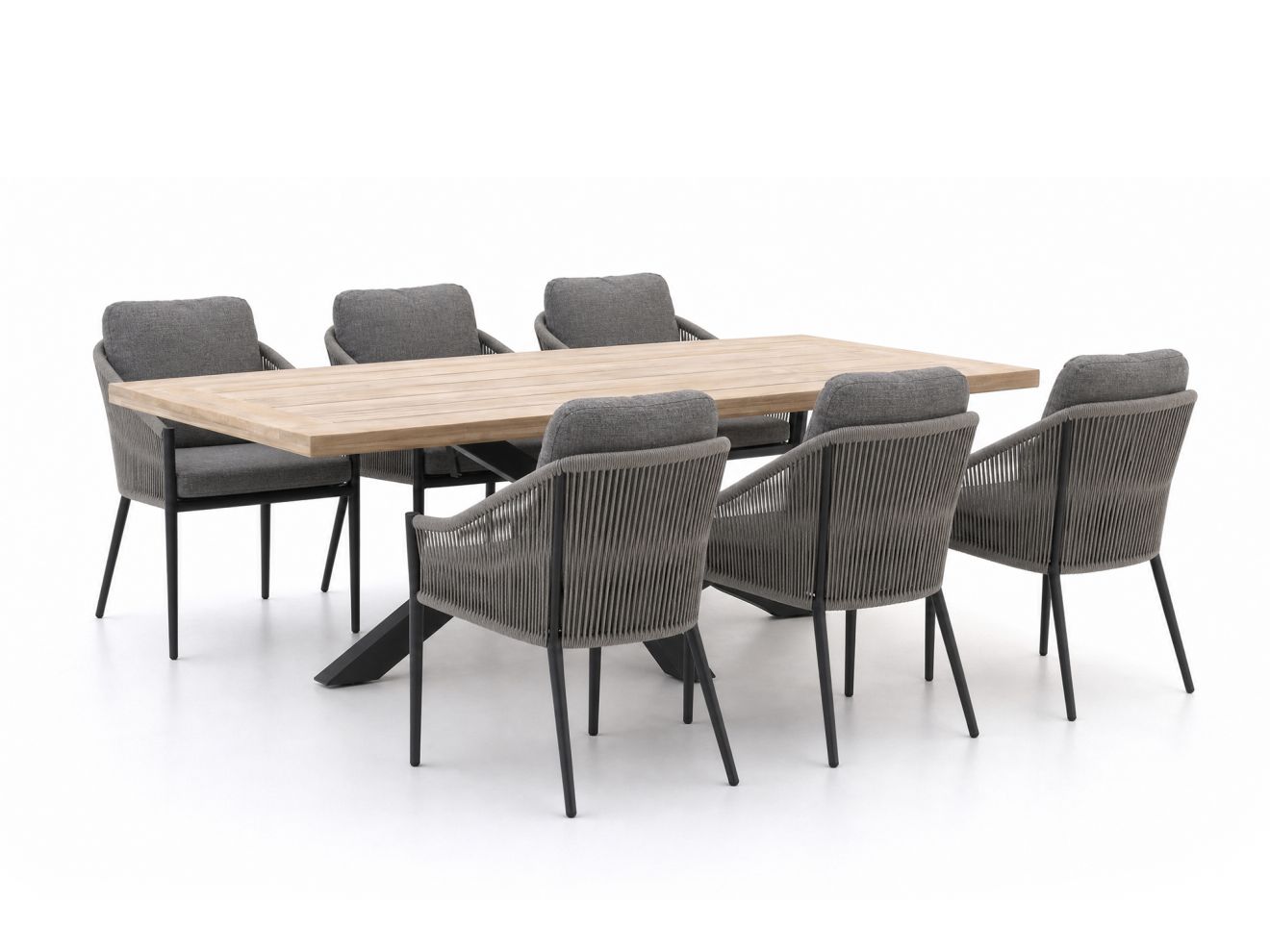 + 15 % Kassenrabatt | Bellagio Mineo/Montorio 220 cm Gartenmöbel-Set 7-teilig
