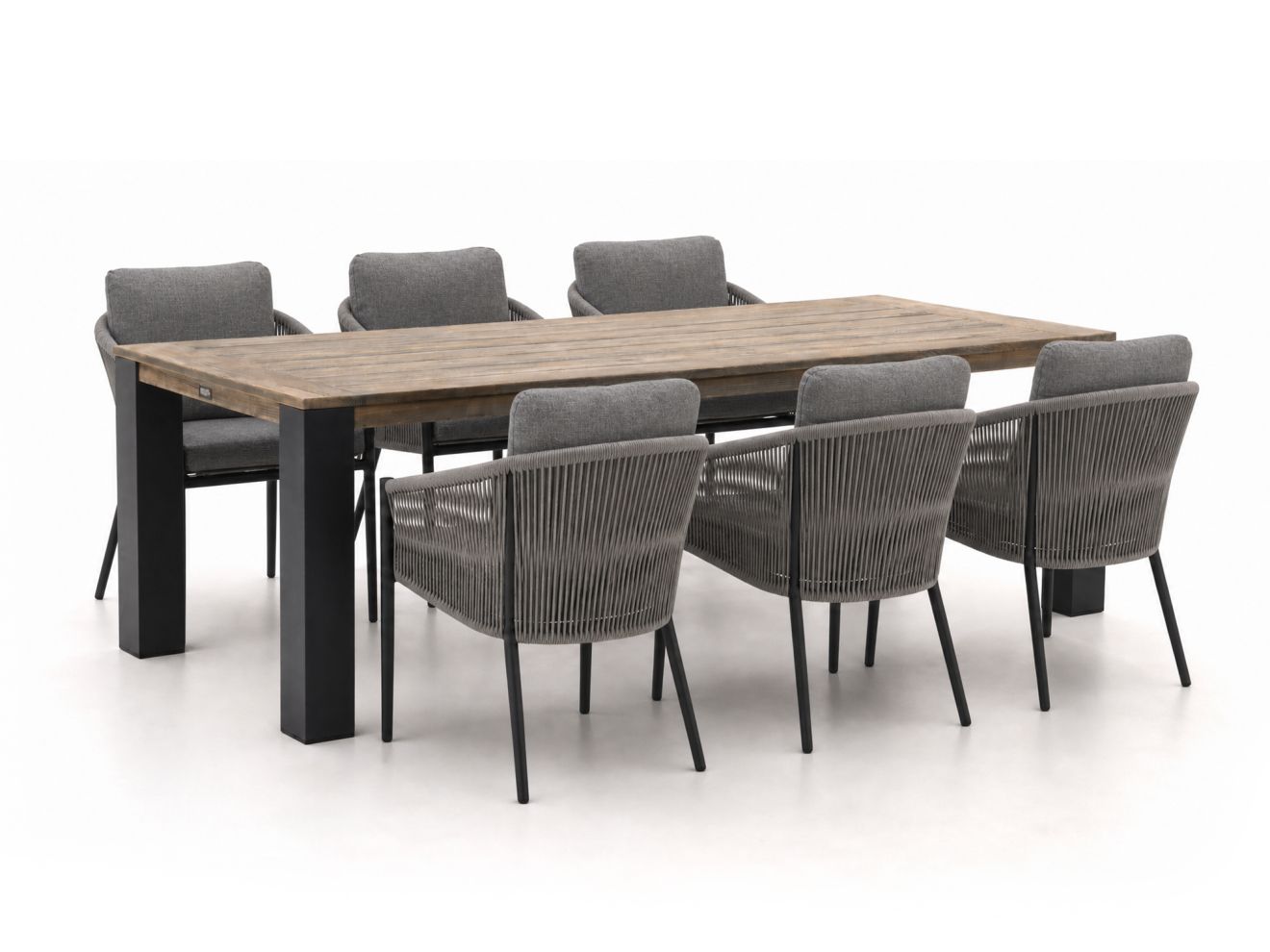 + 15 % Kassenrabatt | Bellagio Mineo/ROUGH-X 240 cm Gartenmöbel-Set 7-teilig