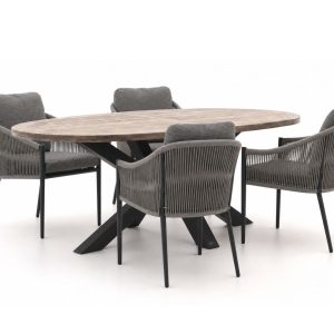 + 15 % Kassenrabatt | Bellagio Mineo/ROUGH-Y Ellips 200 cm Gartenmöbel-Set 5-teilig