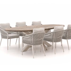 + 15 % Kassenrabatt | Bellagio Mineo/ROUGH-Y Ellips 240 cm Gartenmöbel-Set 7-teilig