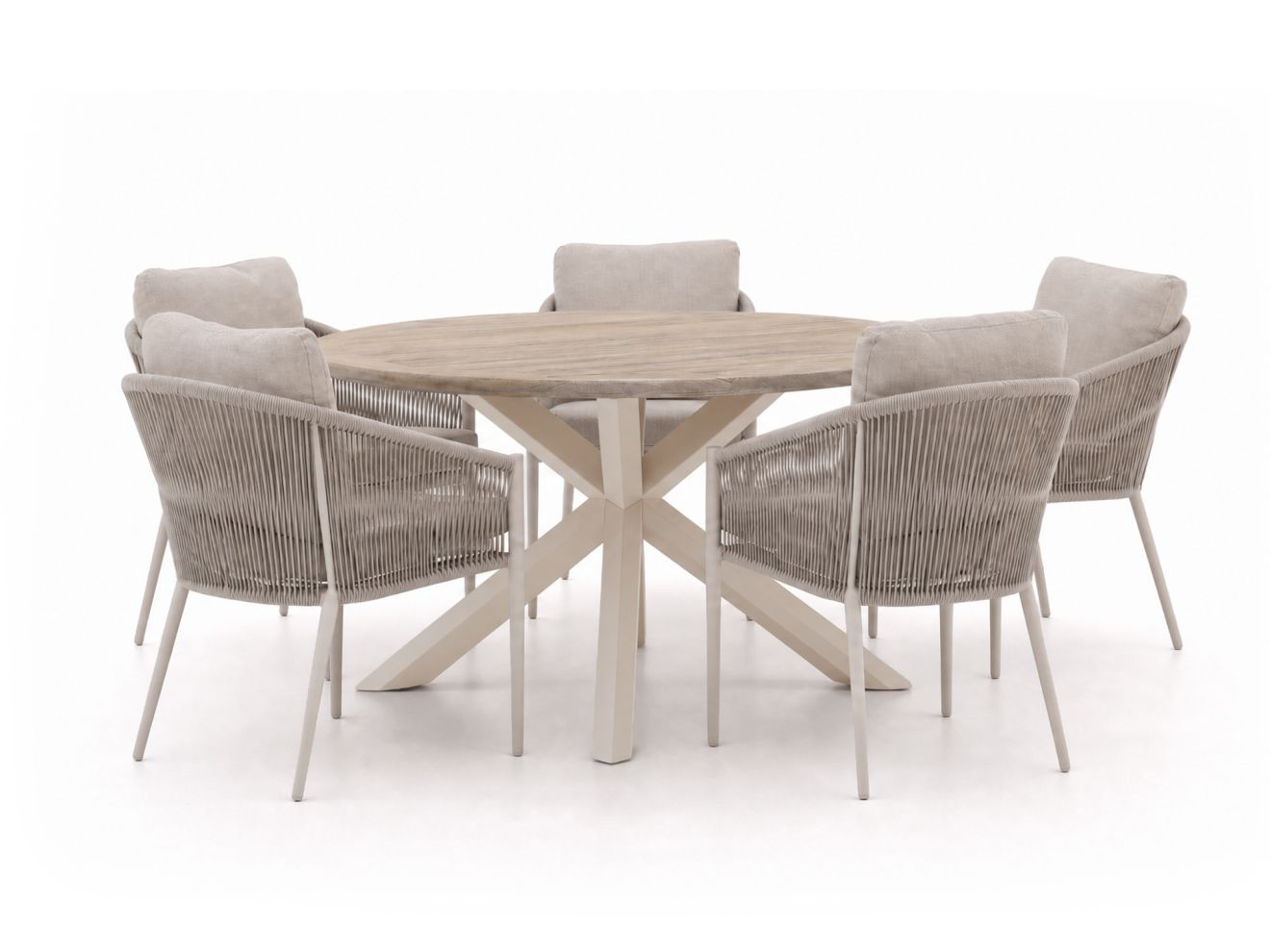 + 15 % Kassenrabatt | Bellagio Mineo/ROUGH-Y ø 150 cm Gartenmöbel-Set 6-teilig