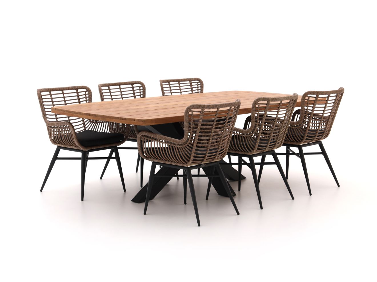 + 15 % Kassenrabatt | Intenso Asti/Induno Dänisch oval 240 cm Gartenmöbel-Set 7-teilig