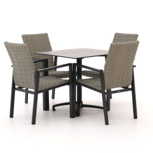 + 15 % Kassenrabatt | Manifesto Villongo/Canzo 80 cm Gartenmöbel-Set 5-teilig Stapelbar inklapbaar