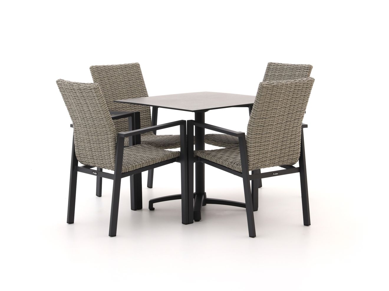 + 15 % Kassenrabatt | Manifesto Villongo/Canzo 80 cm Gartenmöbel-Set 5-teilig Stapelbar inklapbaar