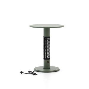 + 15 % Kassenrabatt | Monti HeatLine Pulse Gartentisch mit Heizstrahler 1500 W ø 60 cm (h: 75 cm)