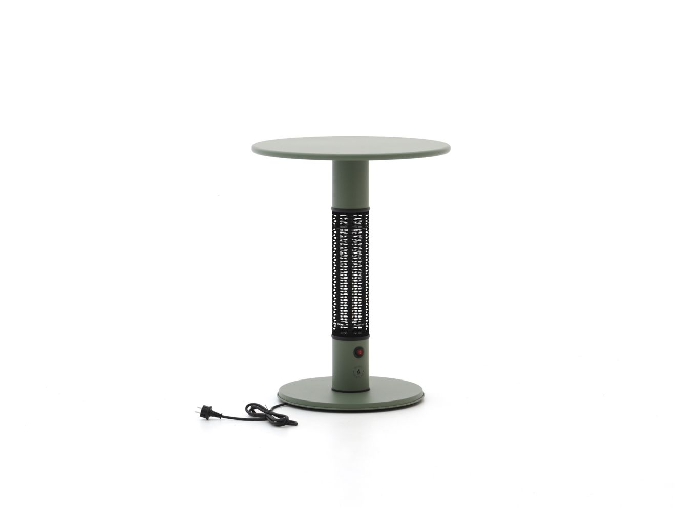 + 15 % Kassenrabatt | Monti HeatLine Pulse Gartentisch mit Heizstrahler 1500 W ø 60 cm (h: 75 cm)
