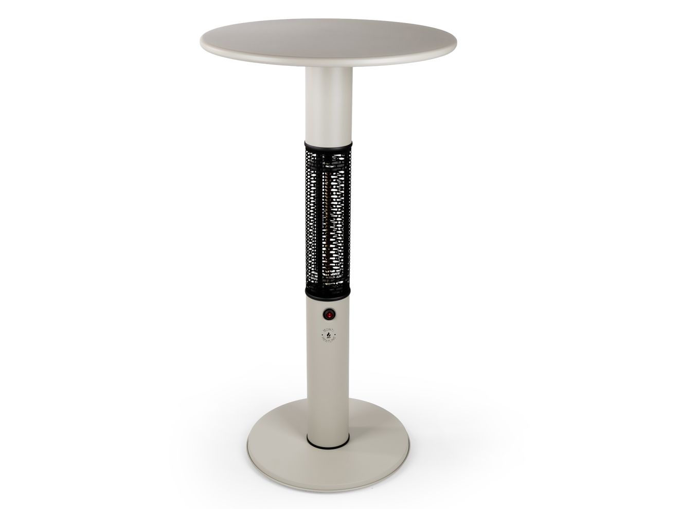 + 15 % Kassenrabatt | Monti HeatLine Vibe Bartisch mit Heizstrahler 1500 W ø 60 cm (h: 110 cm)