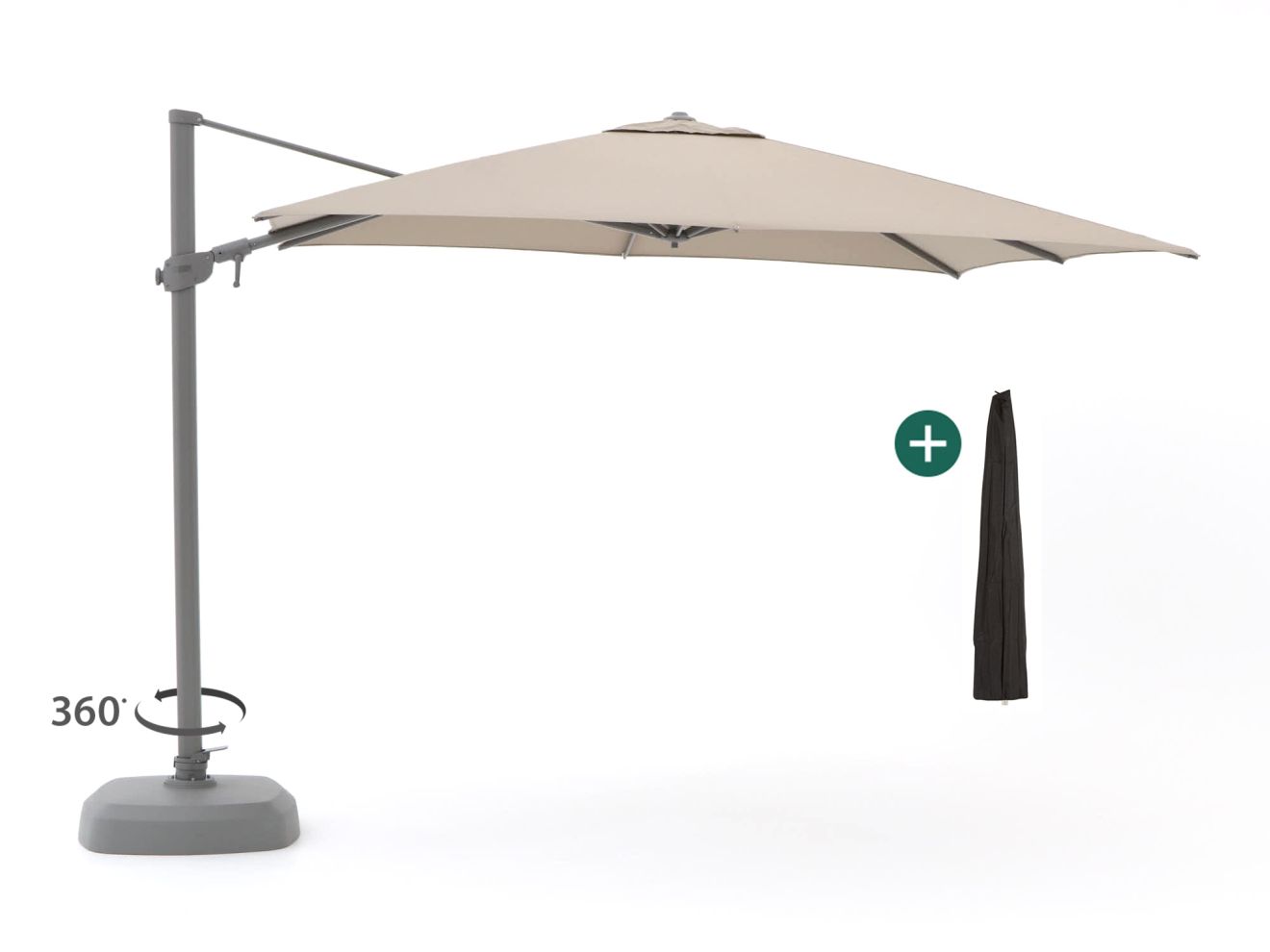 + 10 % Kassenrabatt | Shadowline Austin Ampelschirm 300x300 cm