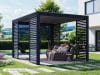 Pergola Magnus Aluminium 400 x 300 cm Anthrazit – Pergola mit verstellbaren Aluminium Hohlkammerlamellen