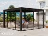 Pergola Magnus Aluminium 400 x 400 cm Anthrazit – Pergola mit verstellbaren Aluminium Hohlkammerlamellen