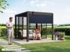 Premium Pergola ZENO 258 x293 cm aus Stahl | Anthrazit RAL 7016 | Lamellendach