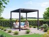 Premium Pergola ZENO 258 x293 cm aus Stahl | Anthrazit RAL 7016 | Lamellendach