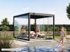 Premium Pergola ZENO 293 x 337 cm aus Stahl | Anthrazit RAL 7016 | Lamellendach
