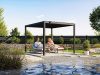 Premium Pergola ZENO 293 x 337 cm aus Stahl | Anthrazit RAL 7016 | Lamellendach