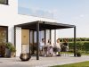 Premium Pergola ZENO 383 x293 cm aus Stahl | Anthrazit RAL 7016 | Lamellendach