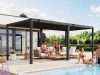 Premium Pergola ZENO 579 x 293 cm aus Stahl | Anthrazit RAL 7016 | Lamellendach