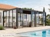 Premium Pergola ZENO 623 x 337 cm aus Stahl | Anthrazit RAL 7016 | Lamellendach