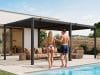 Premium Pergola ZENO 623 x 337 cm aus Stahl | Anthrazit RAL 7016 | Lamellendach