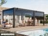 Premium Pergola ZENO 670 x 293 cm aus Stahl | Anthrazit RAL 7016 | Lamellendach