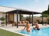 Premium Pergola ZENO 670 x 337 cm aus Stahl | Anthrazit RAL 7016 | Lamellendach