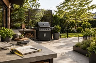 Grillplatz im Garten planen (KI, Symbolbild)
