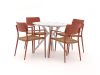 + 10 % Kassenrabatt | Bellagio Cino/Sora ø 90 cm Gartenmöbel-Set 5-teilig stapelbar