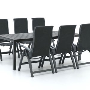 + 10 % Kassenrabatt | Bellagio Fermo/Fidenza 220 cm Gartenmöbel-Set 7-teilig verstellbar