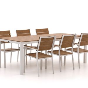 + 10 % Kassenrabatt | Bellagio Fidenza 220 cm Gartenmöbel-Set 7-Teilig Stapelbar