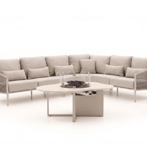 + 10 % Kassenrabatt | Bellagio Mineo/Cosiloft Novi Ecklounge-Set mit Feuertisch 5-teilig