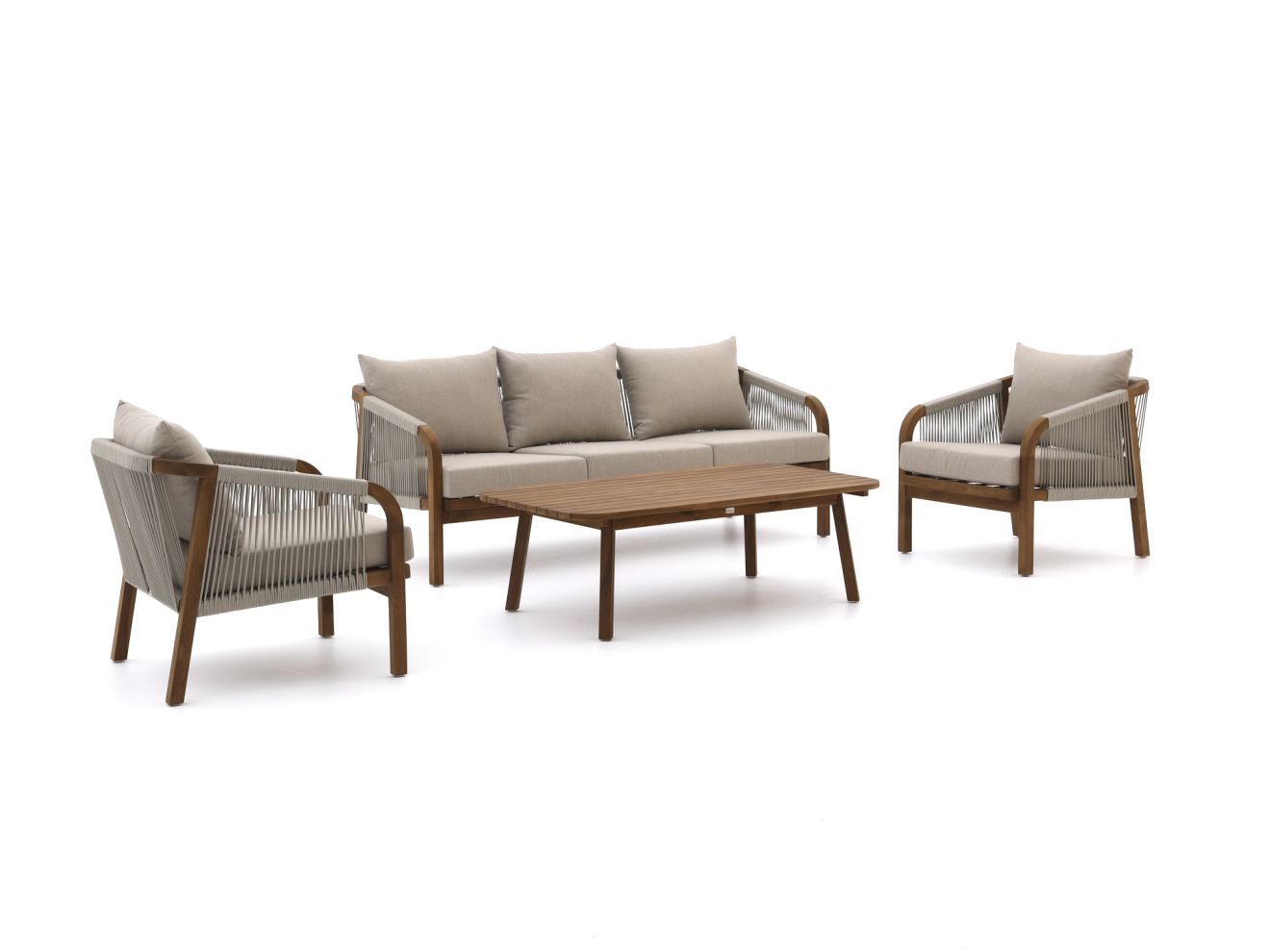 + 10 % Kassenrabatt | Bellagio Perzano Sessel-Sofa Lounge-Set 4-teilig