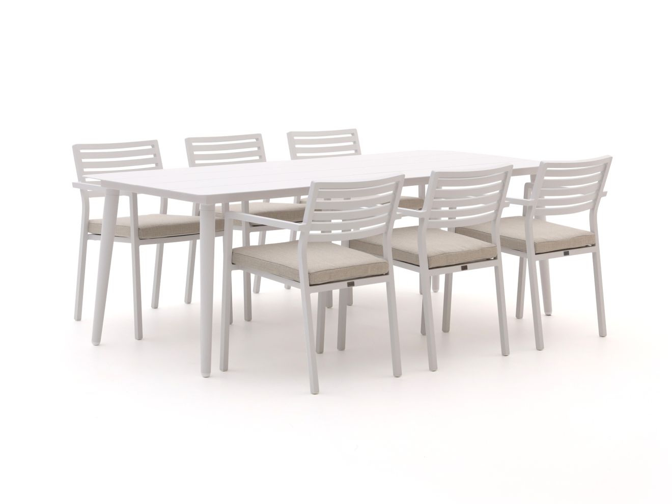 + 10 % Kassenrabatt | Bellagio Rumo/Sora 220 cm Gartenmöbel-Set 7-teilig Stapelbar