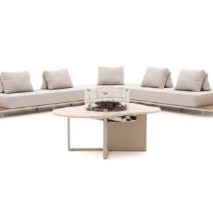 + 10 % Kassenrabatt | Bellagio San Lupo/Cosiloft Novi hoek loungeset met vuurtafel 4-delig