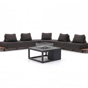 + 10 % Kassenrabatt | Bellagio San Lupo/Cosiraw Ecklounge-Set mit Feuertisch 4-teilig