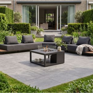 + 10 % Kassenrabatt | Bellagio San Lupo/Cosiraw hoek loungeset met vuurtafel 4-delig