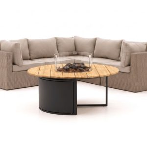 + 10 % Kassenrabatt | Forza Cecita/Cosiloft hoek loungeset met vuurtafel 6-delig