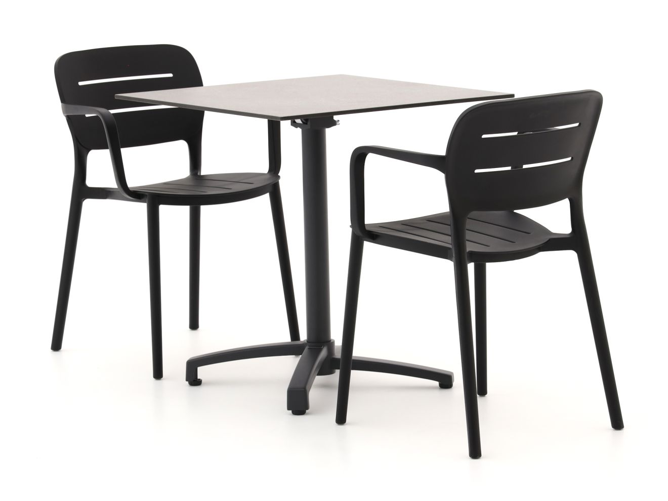 + 10 % Kassenrabatt | Forza Pazzia/Canzo 70 cm Gartenmöbel-Set 3-teilig stapelbar