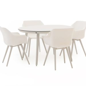 + 10 % Kassenrabatt | Hartman Sophie Studio ø 128 cm Gartenmöbel-Set 5-teilig