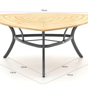 + 10 % Kassenrabatt | Hartman Troy/Triangular 170 cm Gartenmöbel-Set 7-teilig verstellbar