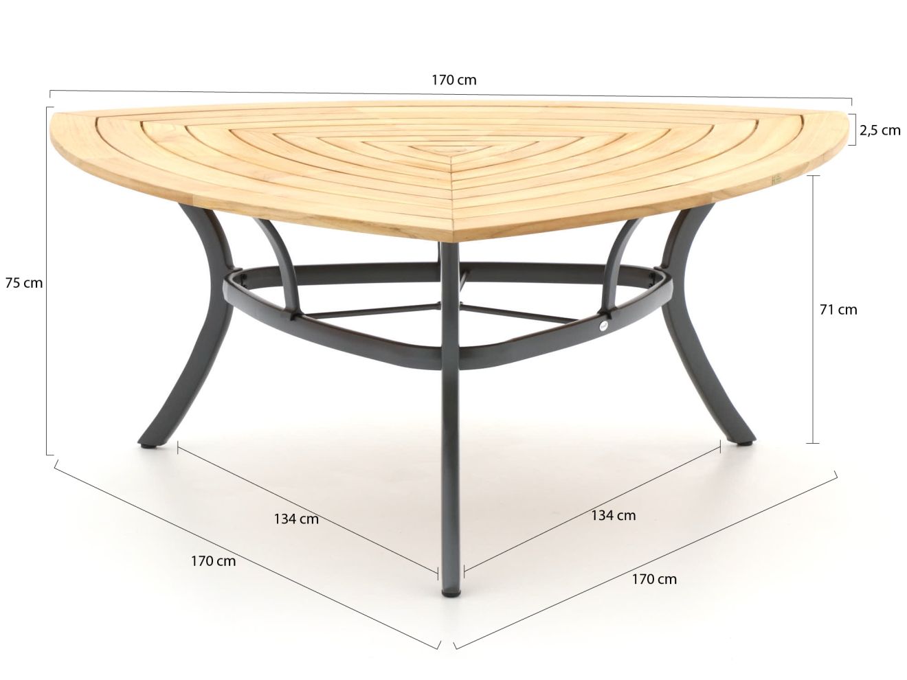 + 10 % Kassenrabatt | Hartman Troy/Triangular 170 cm Gartenmöbel-Set 7-teilig verstellbar